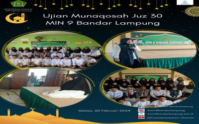 Ujian Munaqosah Juz 30 Siswa Kelas 6 MIN 9 Bandarlampung